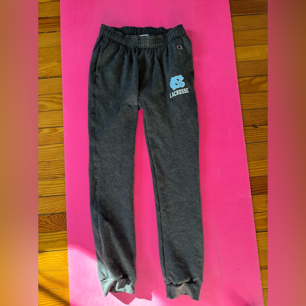 Gray Champion UNC Lacrosse sweatpants YXL unisex